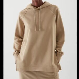 Cos Relaxed-Fit Hoodie Sz S Tan Beige